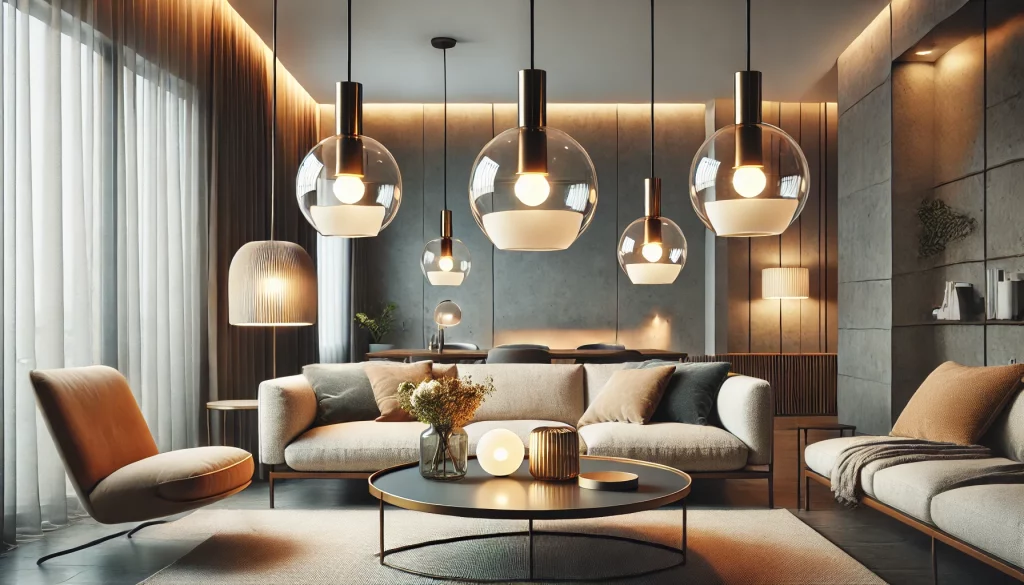 05 - Living Room With Pendant Lights Ideas Tell Different Stories