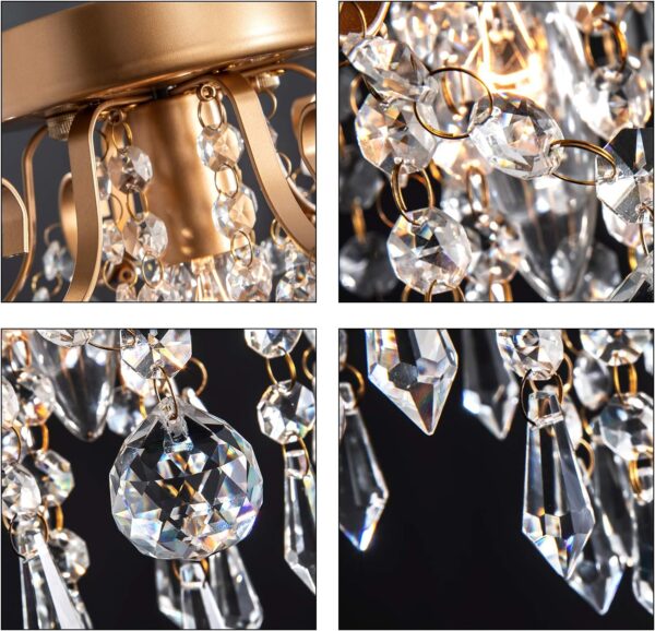 Crystal Ceiling Light with Elegant Design details