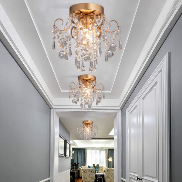 Crystal Ceiling Light with Elegant Design hallway