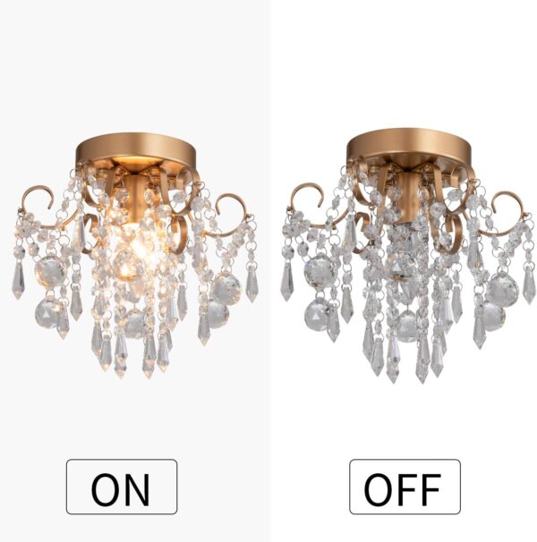 Crystal Ceiling Light with Elegant Design modes