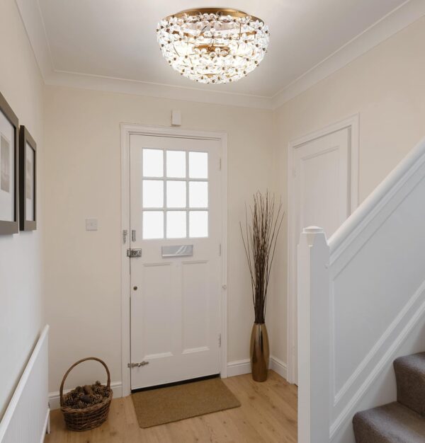 Flush Mount Light with Sleek Modern Design hallway