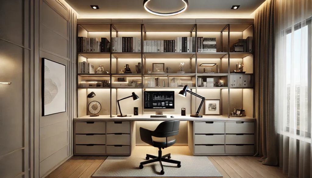 Home Office With Multi-Purpose Lighting Ideas - 06