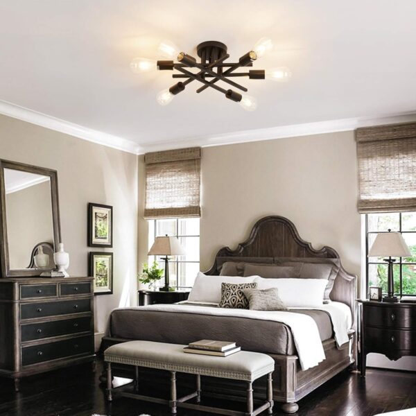 Illuminate Elegance With Vintage Modern Lighting bedroom