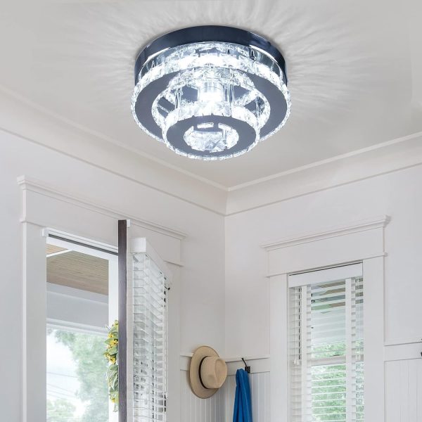 LED Ceiling Light Modern Flush Mount Crystal Chandelier 5