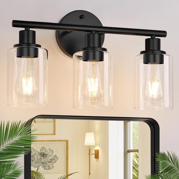 Modern Vanity Fixtures Lights with Clear Glass Shade