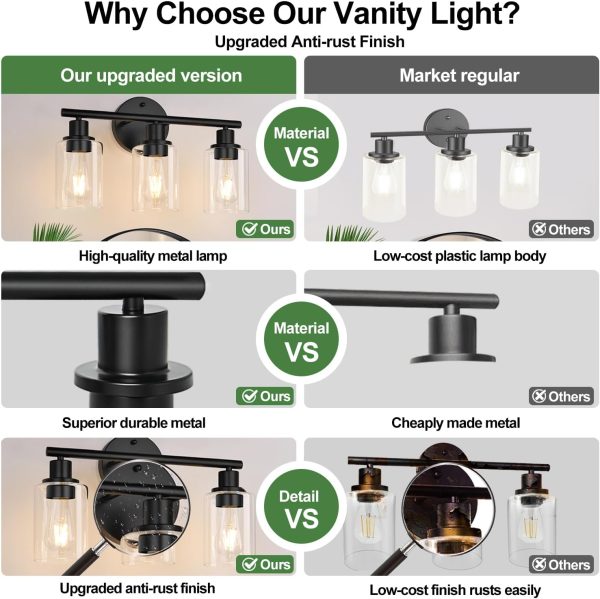 Modern Vanity Fixtures Lights with Clear Glass Shade others