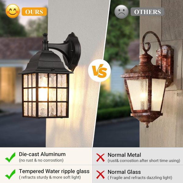 Waterproof Exterior Light Fixtures with Dusk to Dawn Sensor comparison